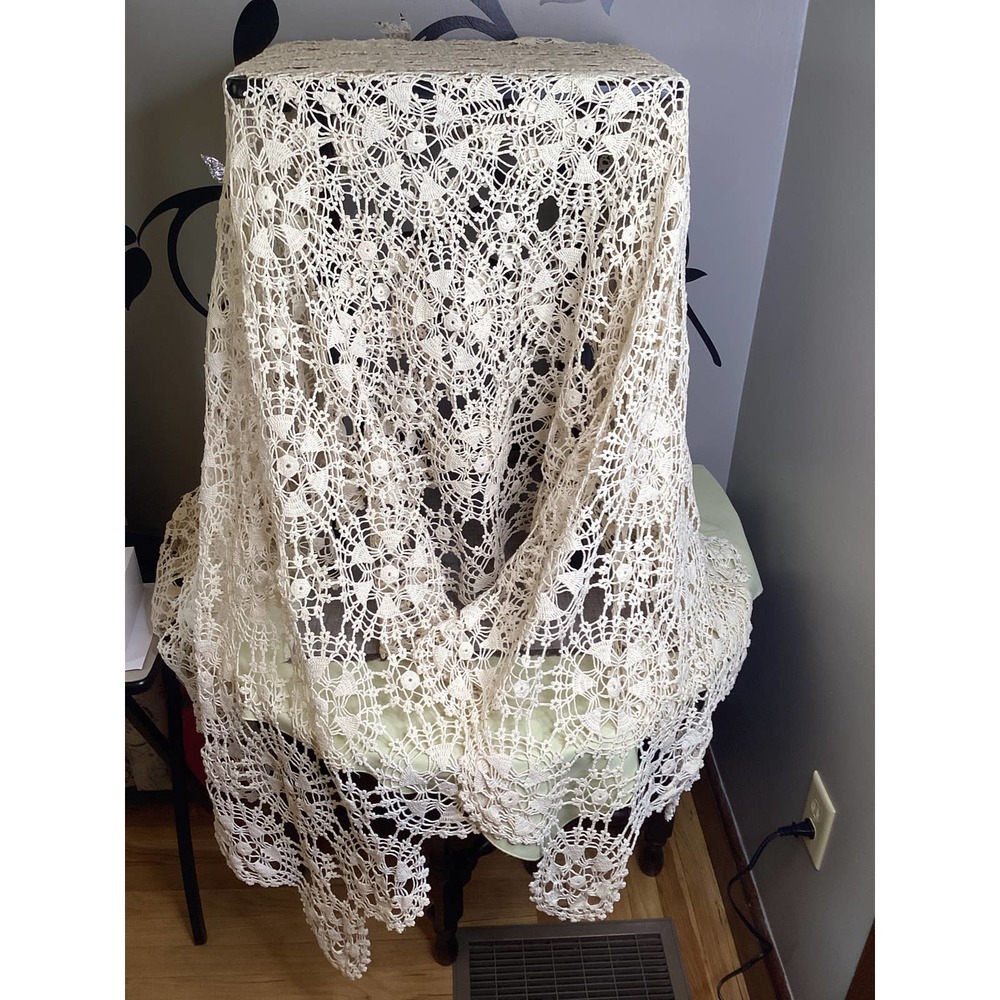 Hand made Crochet Bed spread coverlet